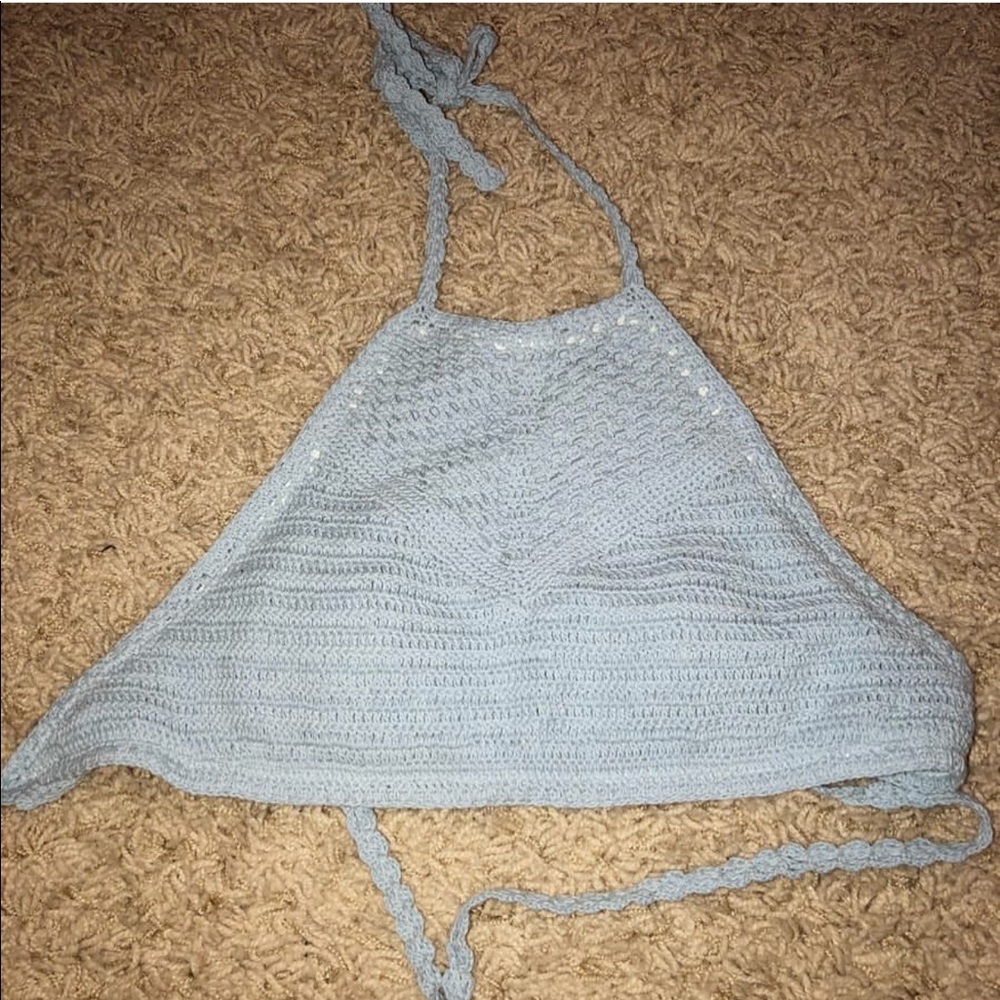 kendall + kylie crochet halter top